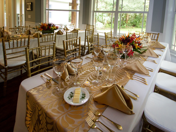 elegant reception table display 